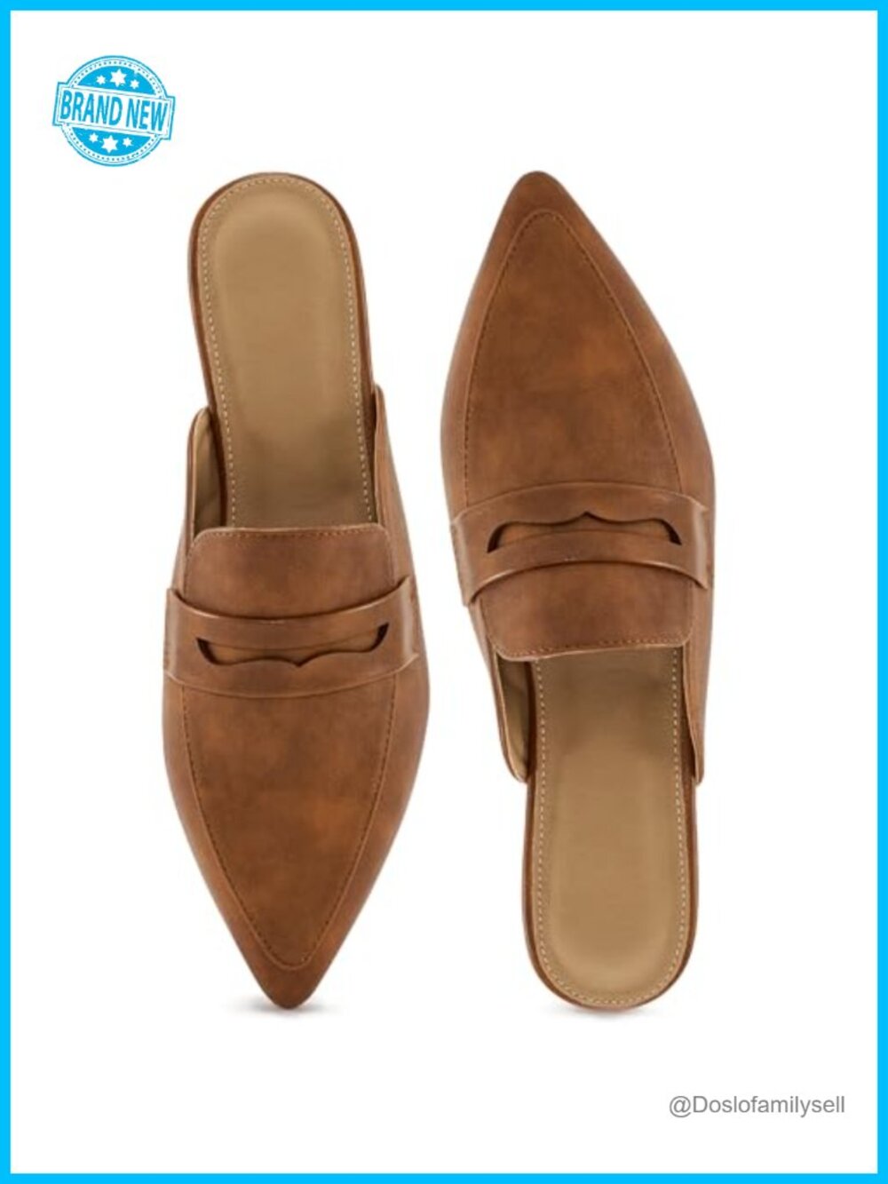 Pointed Toe Mules Memory Foam Comfort Business Casual Shoes